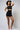 Black high waist micron shorts extra strong compression worn with crop bra full length - TLC Sport