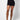 Extra strong compression high waist micron shorts black tummy control ghost mannequin front view - TLC Sport