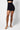 Extra strong compression high waist micron shorts black tummy control ghost mannequin front view - TLC Sport