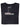 A folded charcoal medium tall t-shirt showing the tagless label.