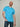 A tall and slim man in the studio standing in front of a light background. The smiling model is wearing an extra long slim cyan t-shirt in a size XL. The tall cyan t-shirt features a 3" longer body, 100% organic cotton, and is soft & preshrunk. The cyan t-shirt is ideal for tall slim men 6'2"+.