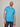 An upper body shot of a tall athletic guy in a studio and wearing a cyan extra large tall slim t-shirt.