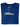 A folded navy large tall t-shirt showing the tagless label.