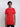 A tall and skinny man in the studio standing in front of a light background. The model is wearing an extra long slim red t-shirt. The red t-shirt features a 3" longer body, 100% organic cotton, and is soft & preshrunk. The red t-shirt is ideal for tall slim men 6'2"+.