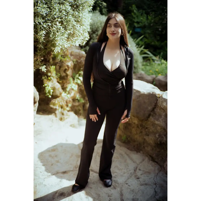Onyx Hooded Zip Jacket & Soft Flare Trousers Set