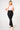Close up track side panel mesh ankle inset bootcut compression leggings black - TLC Sport