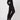 Extra strong compression leggings black high waist pockets tummy control front view - TLC Sport