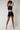Extra strong compression micron shorts black high waist worn with crop bra full length - TLC Sport
