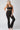 Black compression bootcut leggings high waist slimming hips thighs full length - TLC Sport