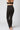 High waist tummy control bootcut leggings black opaque no-shine fabric front view - TLC Sport