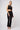 Black compression bootcut leggings full length front view worn with crop bra - TLC Sport